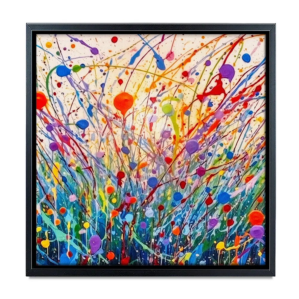 Abstract Meadow Flowers Square Canvas Print Abstract Meadow Flowers Square Canvas Print wall art product Lena Owens - Independent