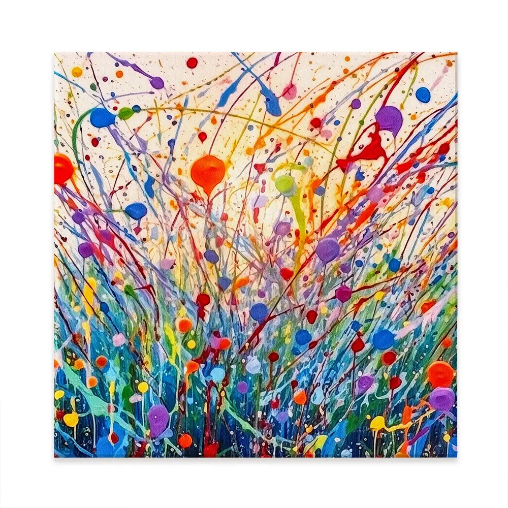 Abstract Meadow Flowers Square Canvas Print Abstract Meadow Flowers Square Canvas Print wall art product Lena Owens - Independent