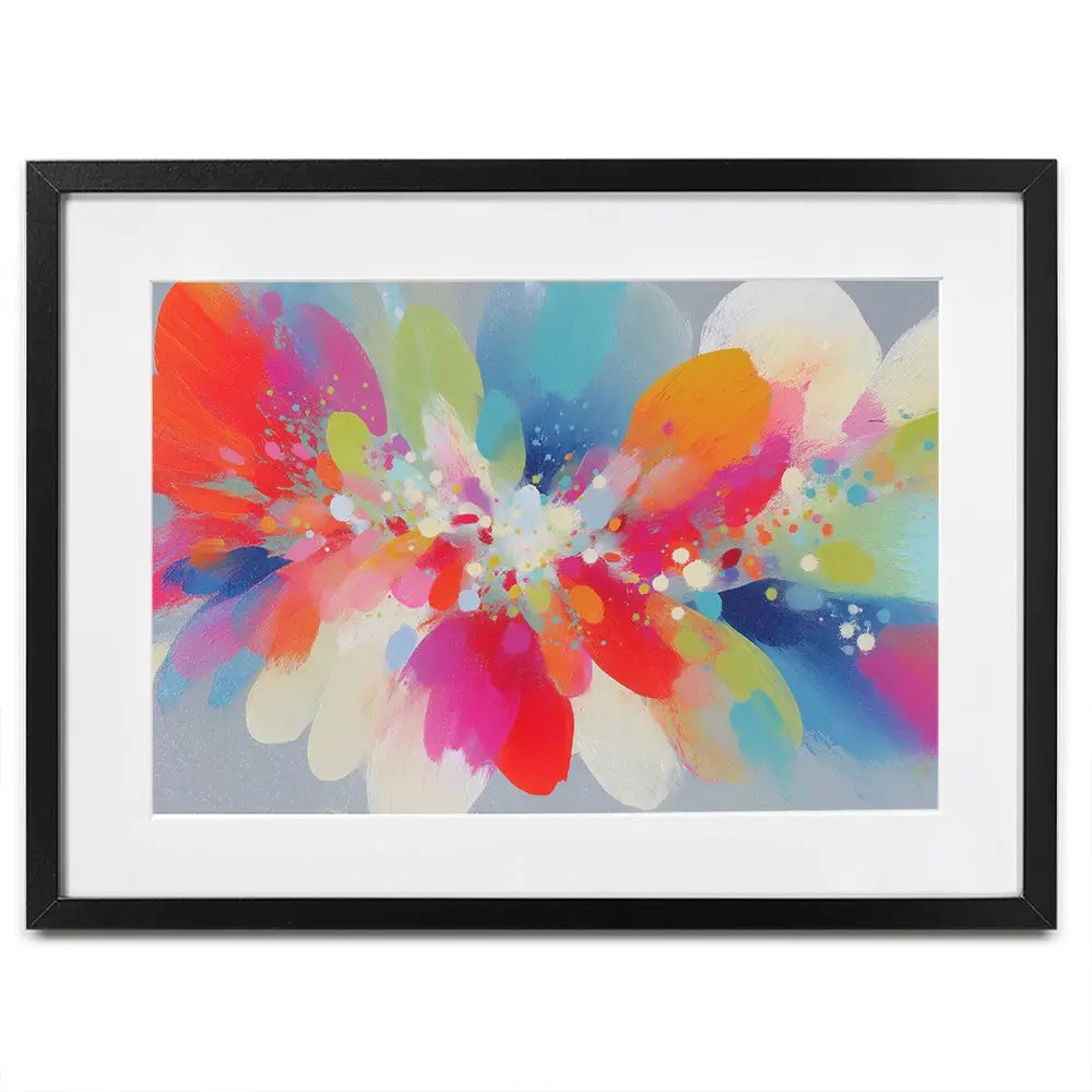 Abstract Parrot Explosion Framed Art Print Abstract Parrot Explosion Framed Art Print wall art product Chromatic Storm Studio