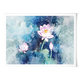 Abstract Pink Flowers Art Print wall art product / Shutterstock