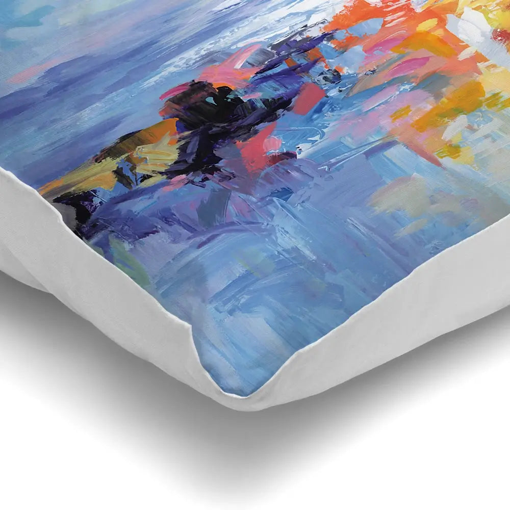 Abstract Seascape Impressions Cushion Abstract Seascape Impressions Cushion wall art product Art Print Shop