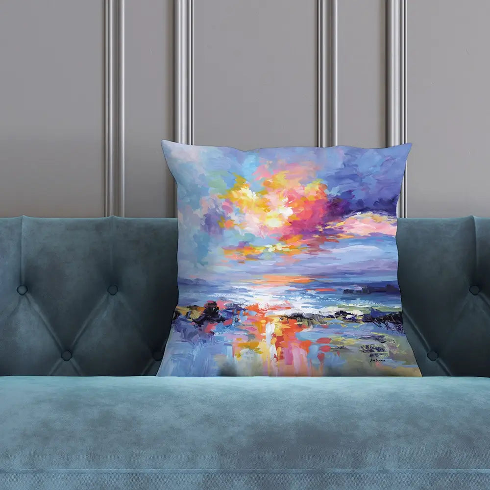 Abstract Seascape Impressions Cushion Abstract Seascape Impressions Cushion wall art product Art Print Shop