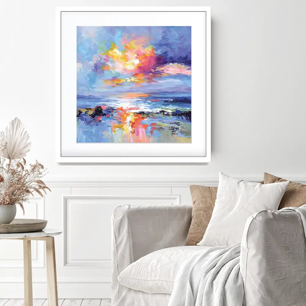 Abstract Seascape Impressions Square Framed Art Print Abstract Seascape Impressions Square Framed Art Print wall art product Art Print Shop