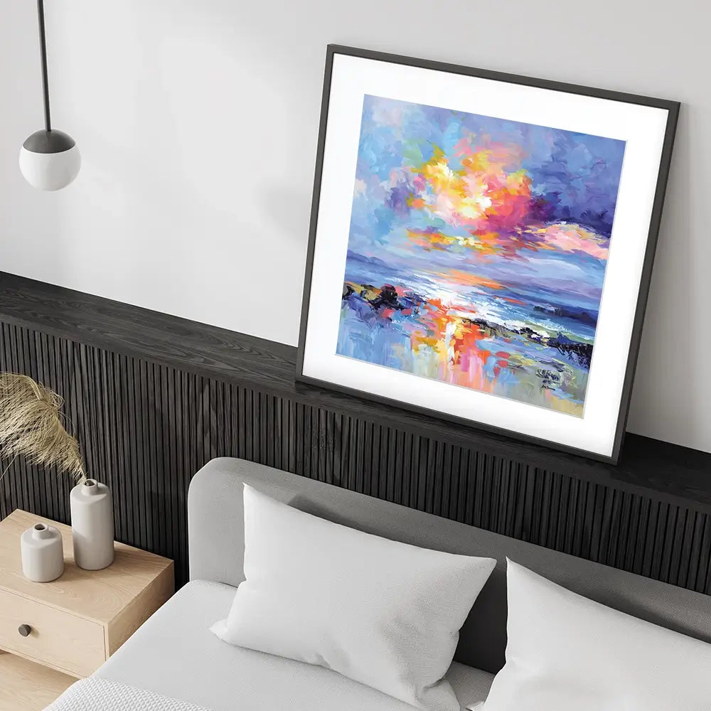 Abstract Seascape Impressions Square Framed Art Print Abstract Seascape Impressions Square Framed Art Print wall art product Art Print Shop