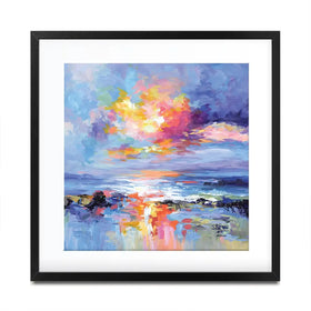 Abstract Seascape Impressions Square Framed Art Print Abstract Seascape Impressions Square Framed Art Print wall art product Art Print Shop