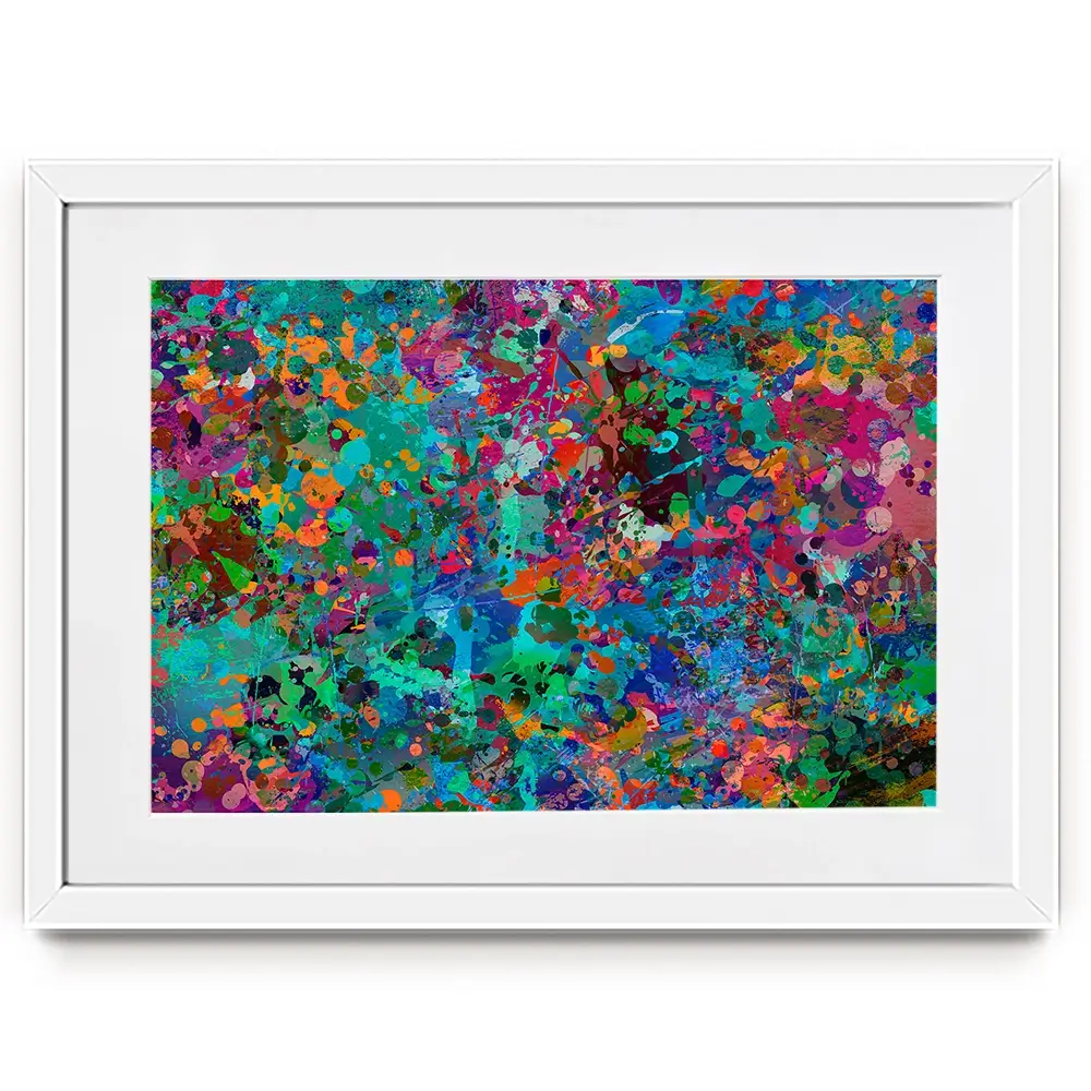 Abstract Splashes Framed Art Print Abstract Splashes Framed Art Print wall art product ARTEMENKO VALENTYN / Shutterstock
