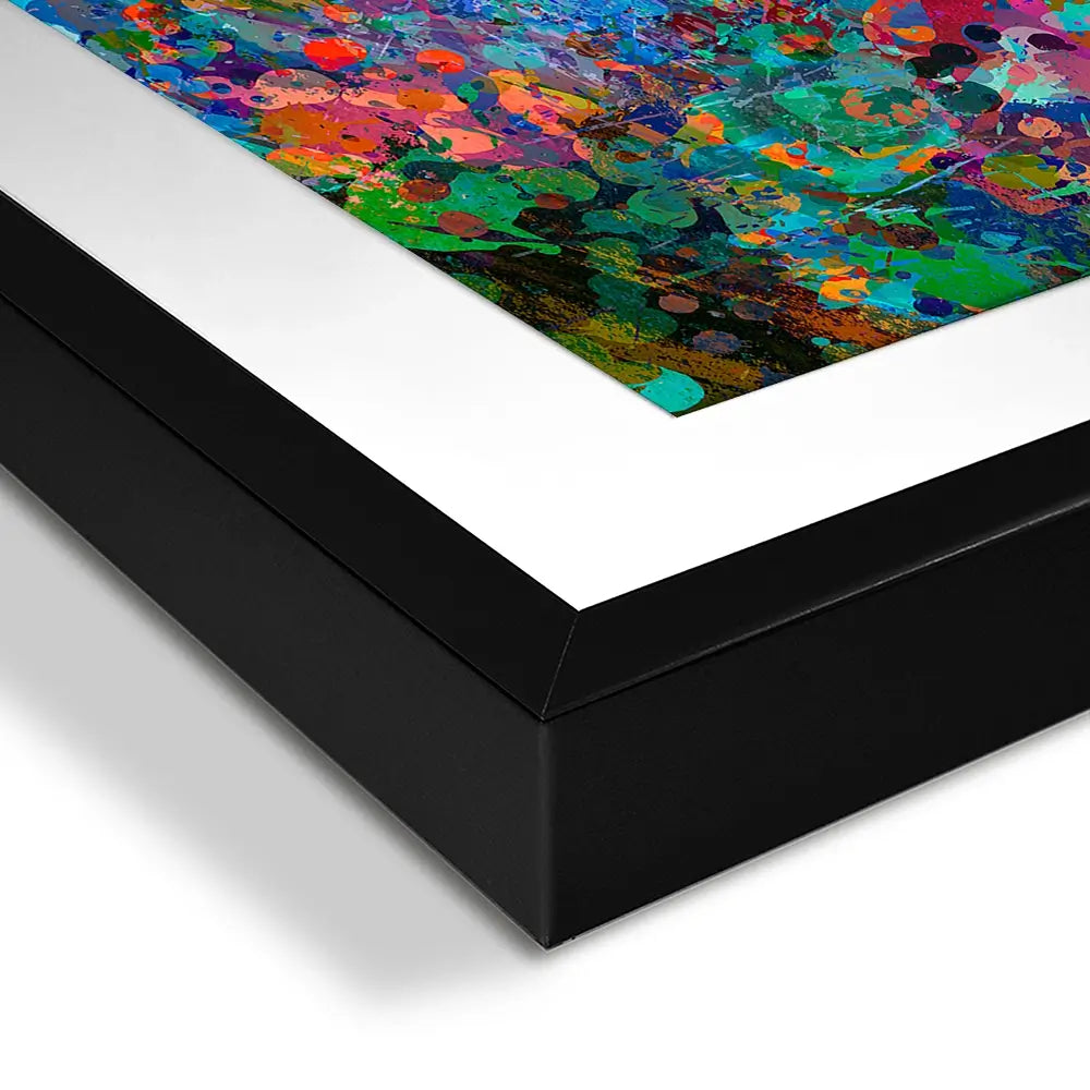 Abstract Splashes Framed Art Print Abstract Splashes Framed Art Print wall art product ARTEMENKO VALENTYN / Shutterstock