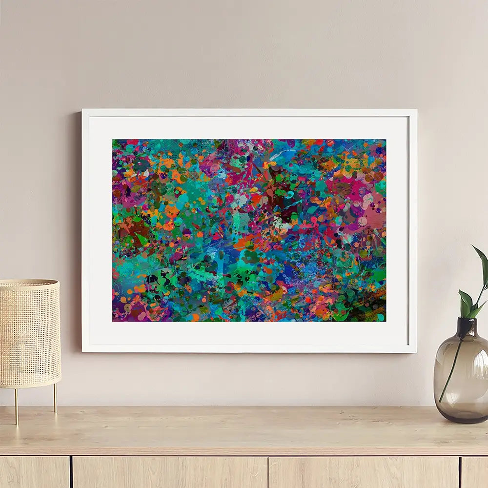 Abstract Splashes Framed Art Print Abstract Splashes Framed Art Print wall art product ARTEMENKO VALENTYN / Shutterstock