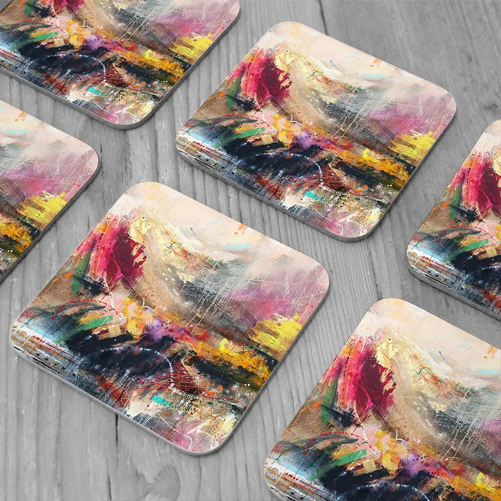 Abstract Story Coaster Set Abstract Story Coaster Set wall art product Studio Paint-Ing
