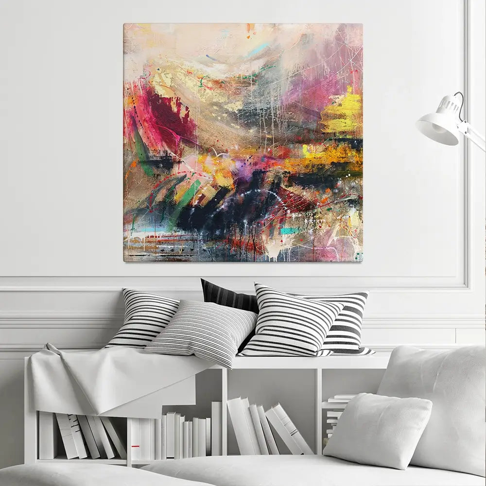 Abstract Story Square Canvas Print Abstract Story Square Canvas Print wall art product Studio Paint-Ing