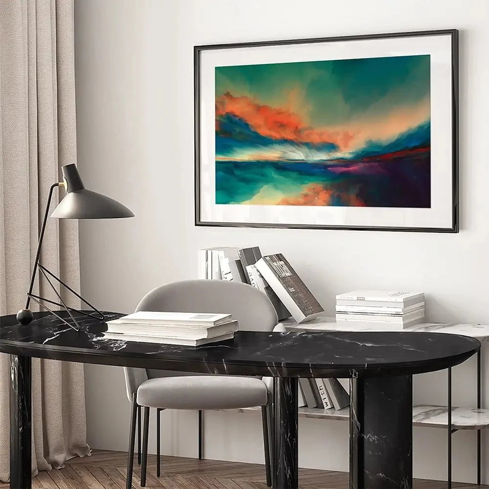 Abstract Sunset Framed Art Print Abstract Sunset Framed Art Print wall art product agsandrew / Shutterstock