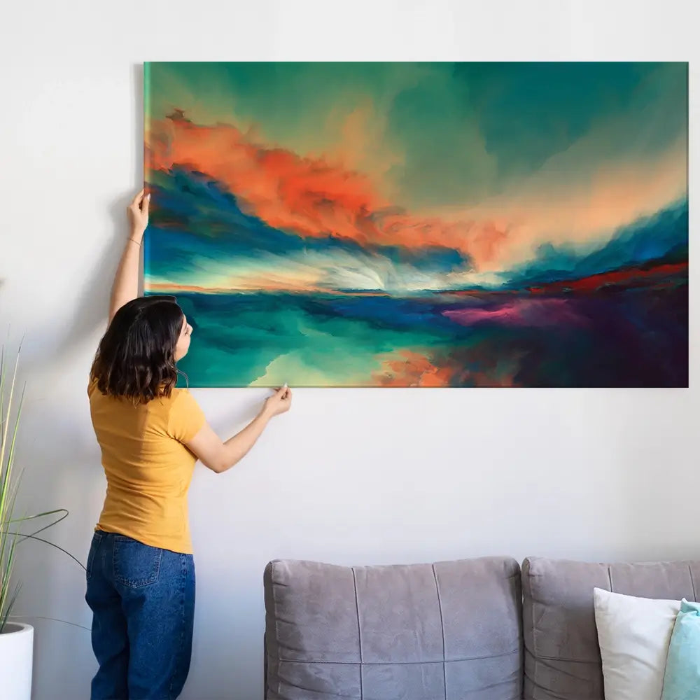 Abstract Sunset Oversized Canvas Print Abstract Sunset Oversized Canvas Print wall art product agsandrew / Shutterstock