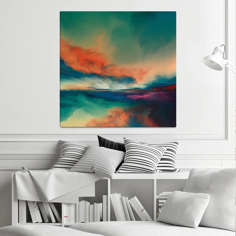 Abstract Sunset Square Canvas Print Abstract Sunset Square Canvas Print wall art product Art Print Shop