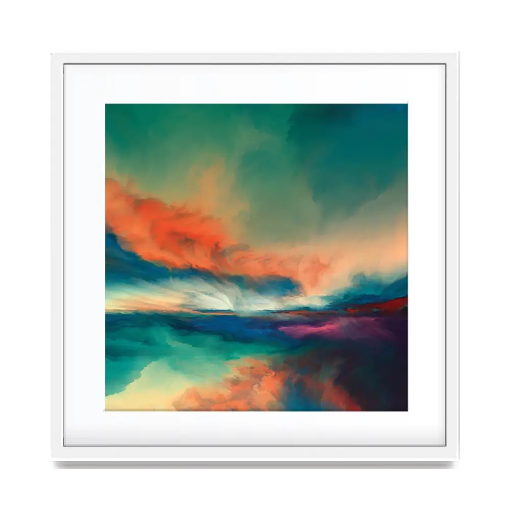 Abstract Sunset Square Framed Art Print Abstract Sunset Square Framed Art Print wall art product Art Print Shop