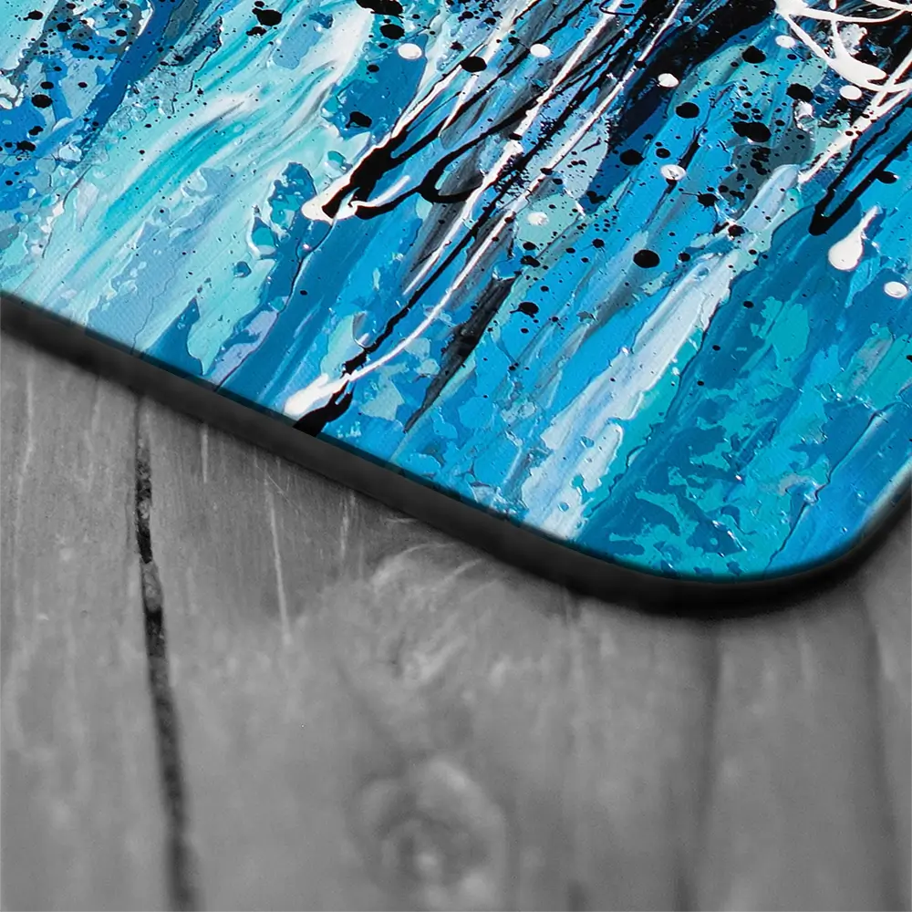 Abstract Teal Coaster Set Abstract Teal Coaster Set wall art product Art Print Shop