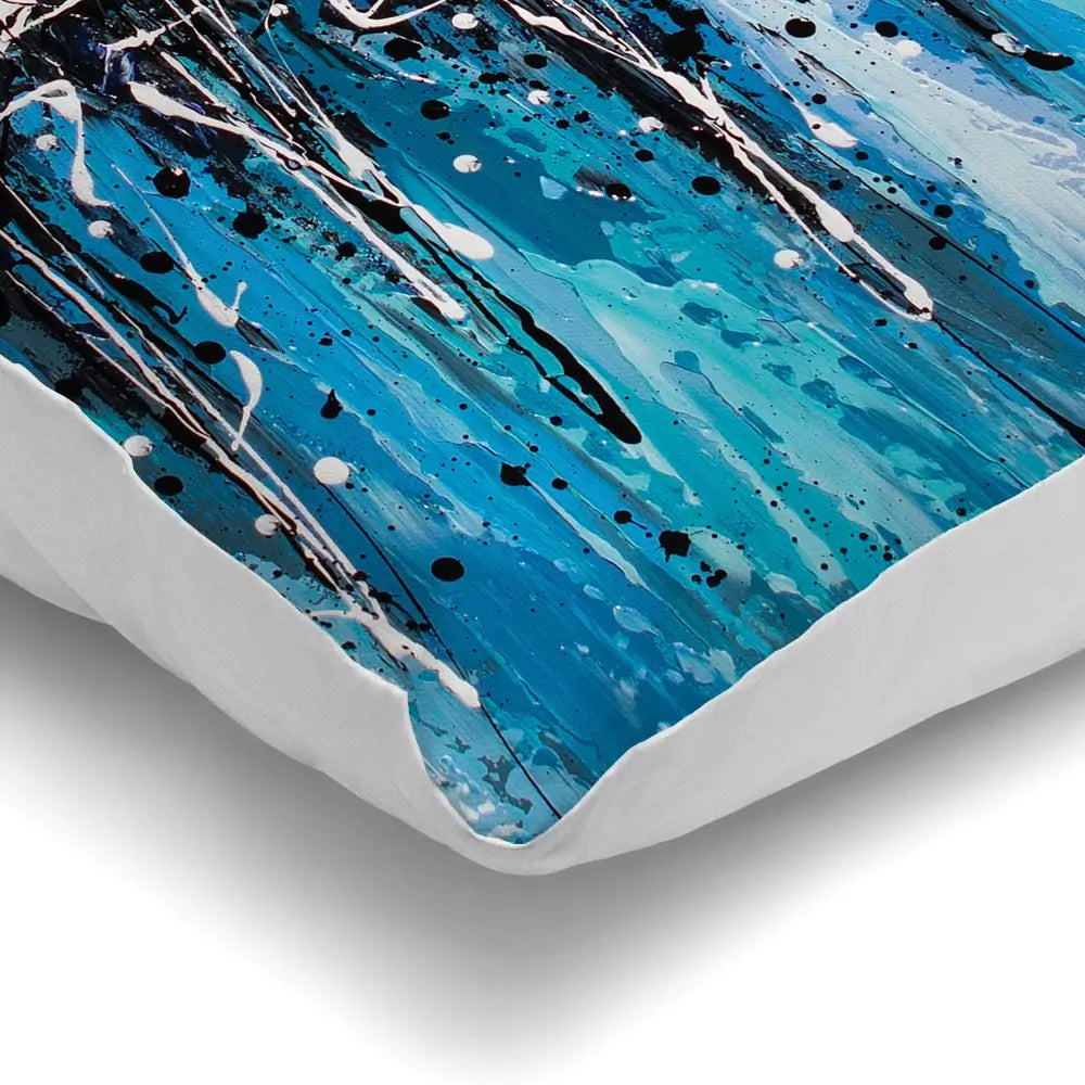 Abstract Teal Cushion Abstract Teal Cushion wall art product Art Print Shop