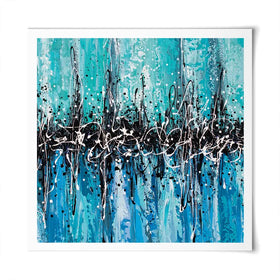 Abstract Teal Square Art Print Abstract Teal Square Art Print wall art product Art Print Shop