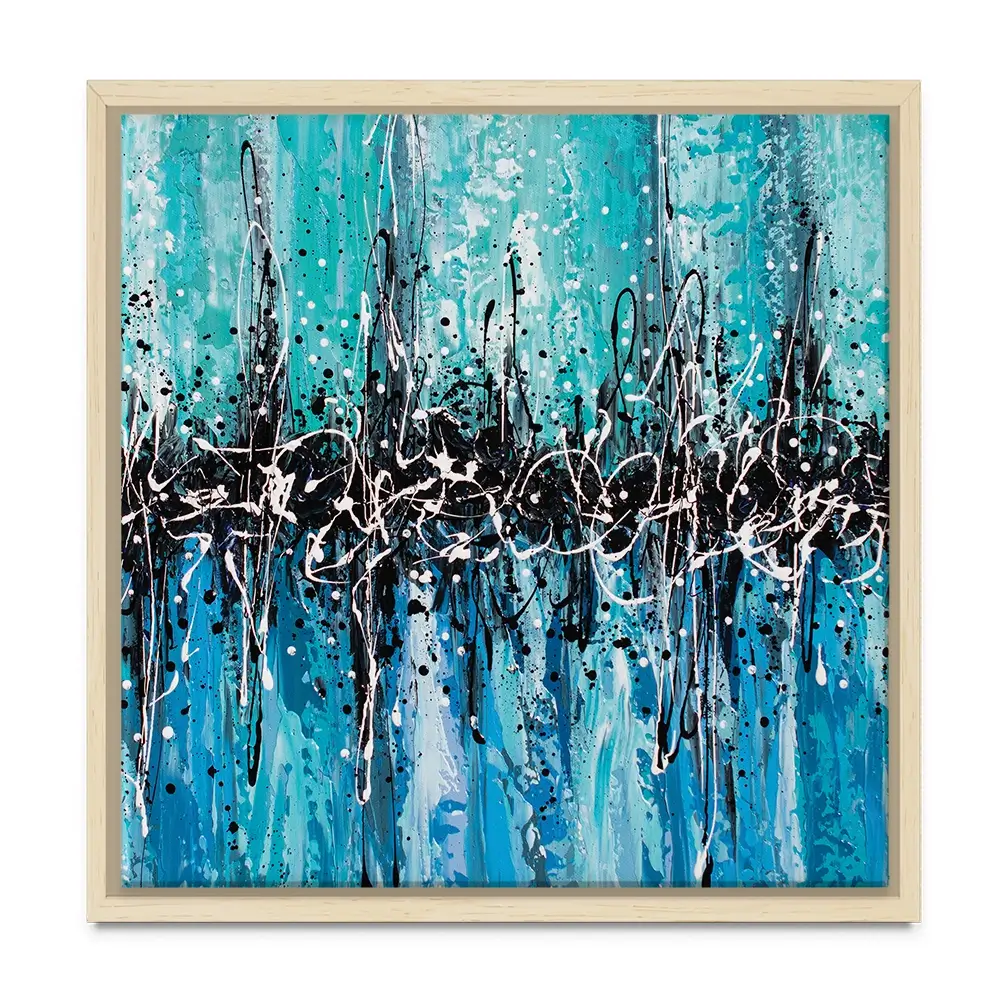 Abstract Teal Square Canvas Print Abstract Teal Square Canvas Print wall art product Art Print Shop