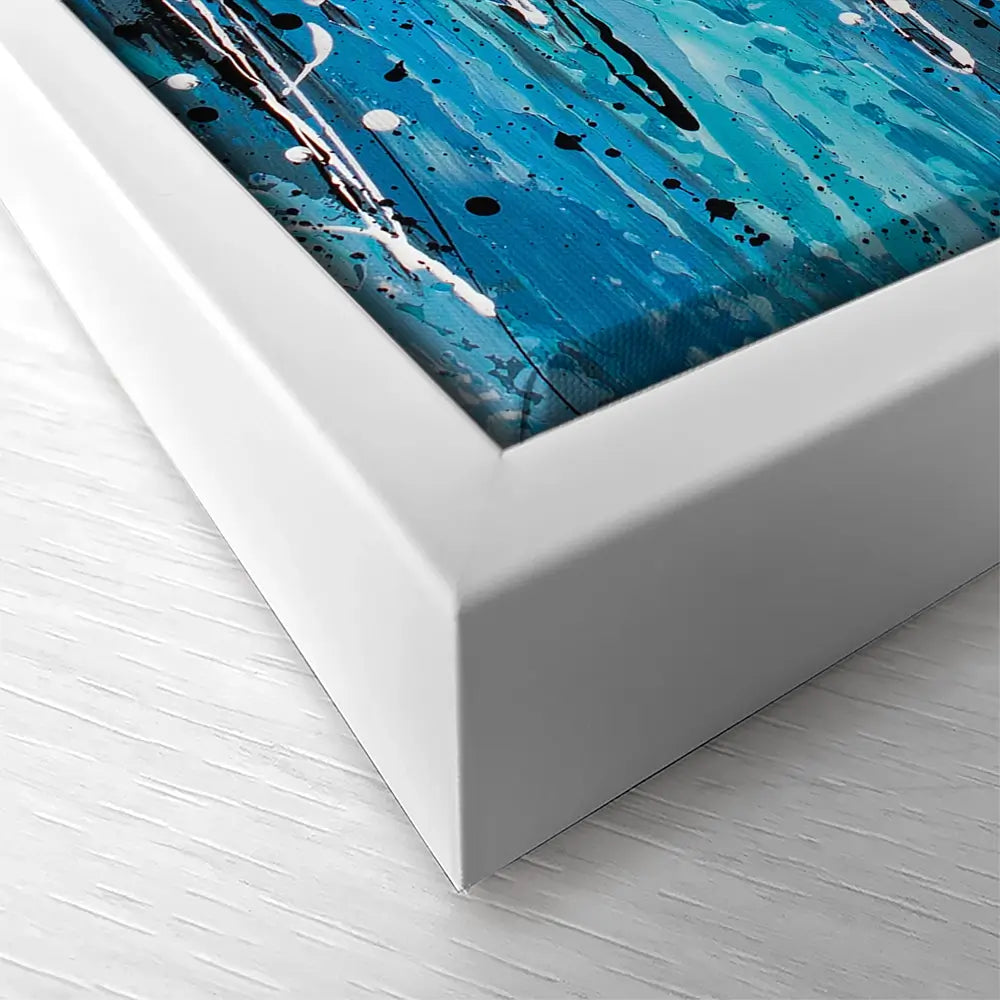 Abstract Teal Square Canvas Print Abstract Teal Square Canvas Print wall art product Art Print Shop