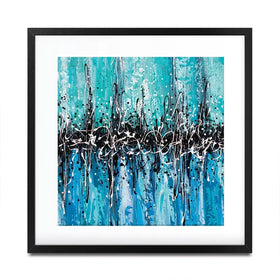Abstract Teal Square Framed Art Print Abstract Teal Square Framed Art Print wall art product Art Print Shop