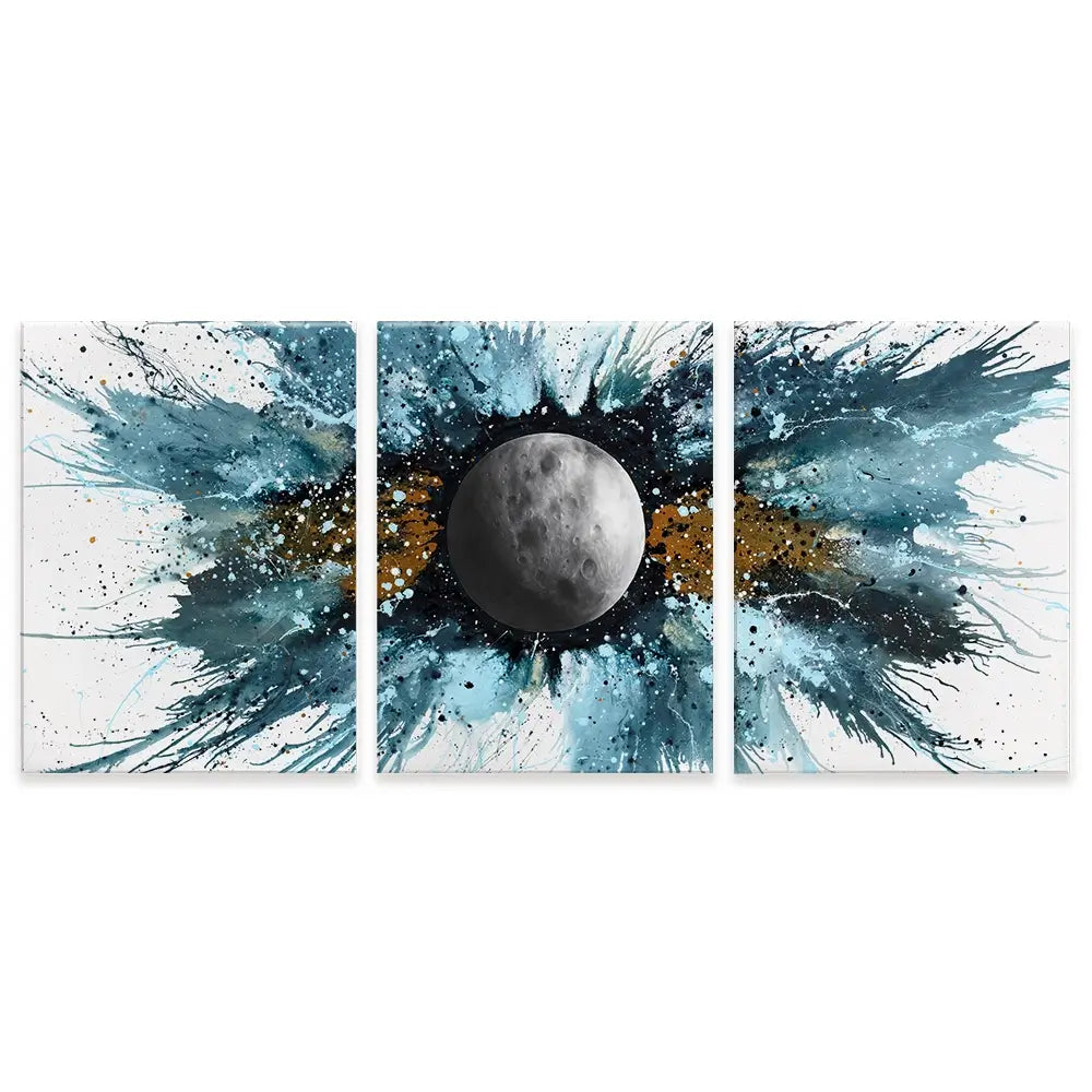 Abstract Universe Silent Moon Trio Canvas Print Abstract Universe Silent Moon Trio Canvas Print wall art product Ashvin Harrison