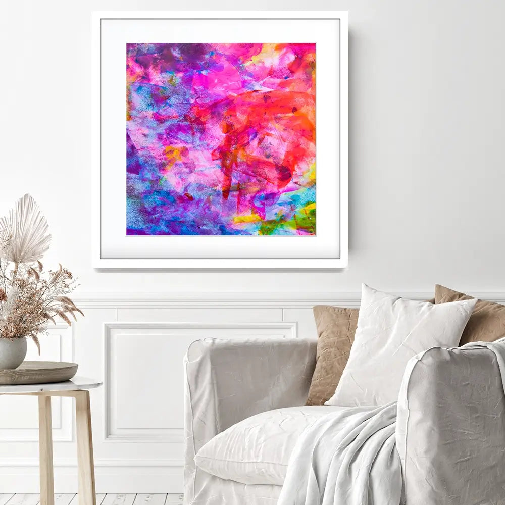 Abstract Watercolour Square Framed Art Print Abstract Watercolour Square Framed Art Print wall art product Art Print Shop