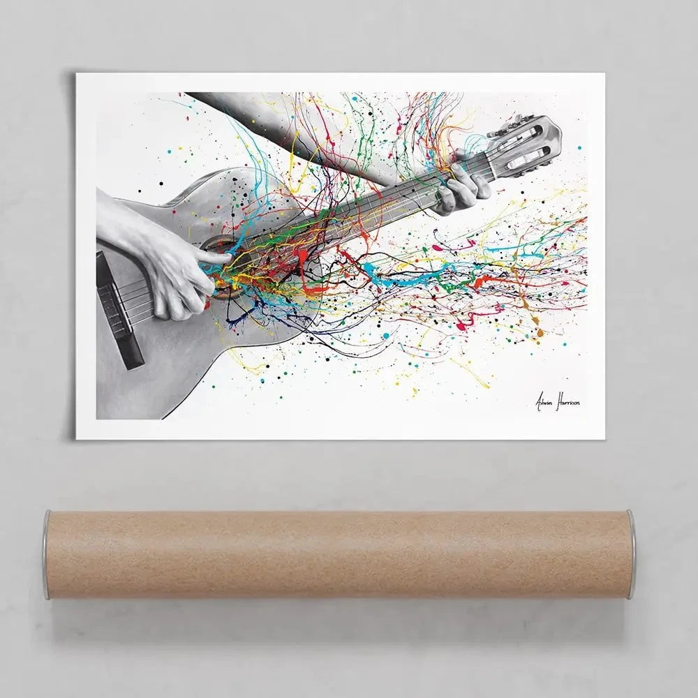 Acoustic Guitar Solo Art Print Acoustic Guitar Solo Art Print wall art product Ashvin Harrison