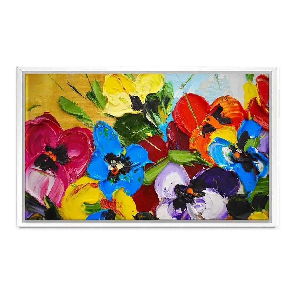 Acrylic Painted Flowers Canvas Print Acrylic Painted Flowers Canvas Print wall art product Victoria Denisova / Shutterstock