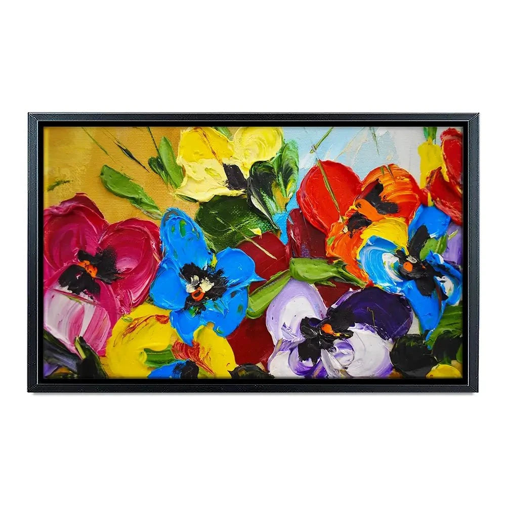 Acrylic Painted Flowers Canvas Print Acrylic Painted Flowers Canvas Print wall art product Victoria Denisova / Shutterstock