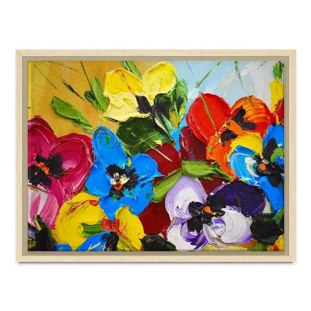 Acrylic Painted Flowers Canvas Print Acrylic Painted Flowers Canvas Print wall art product Victoria Denisova / Shutterstock