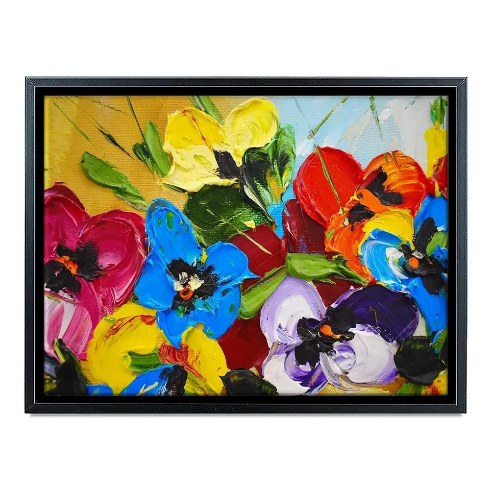 Acrylic Painted Flowers Canvas Print Acrylic Painted Flowers Canvas Print wall art product Victoria Denisova / Shutterstock