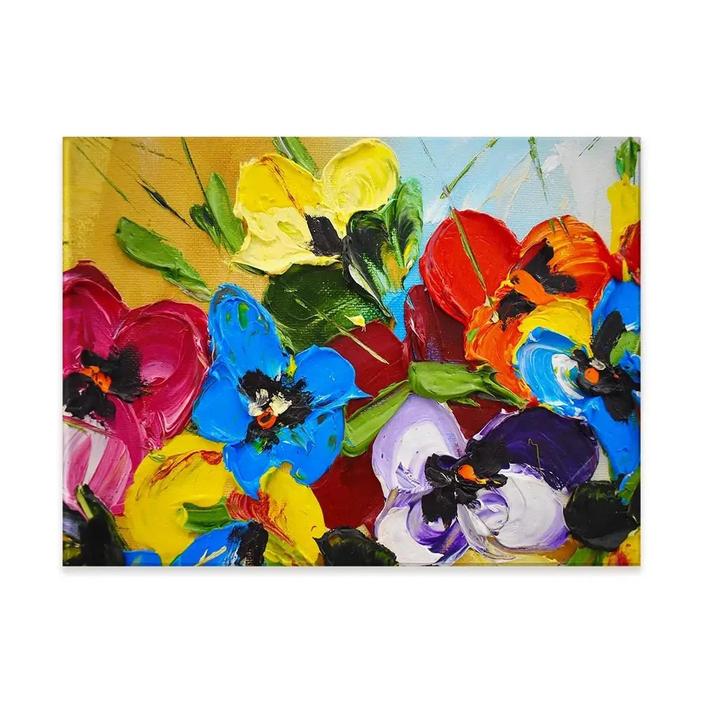 Acrylic Painted Flowers Canvas Print Acrylic Painted Flowers Canvas Print wall art product Victoria Denisova / Shutterstock