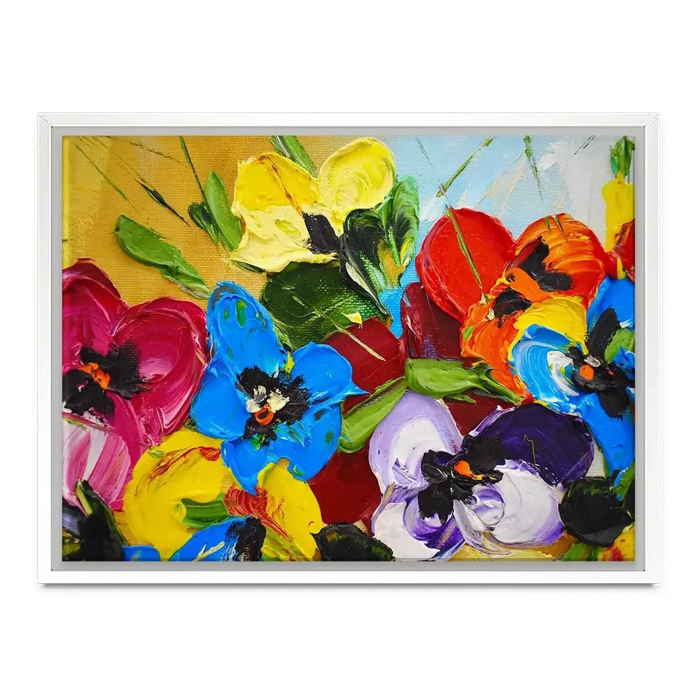 Acrylic Painted Flowers Canvas Print Acrylic Painted Flowers Canvas Print wall art product Victoria Denisova / Shutterstock