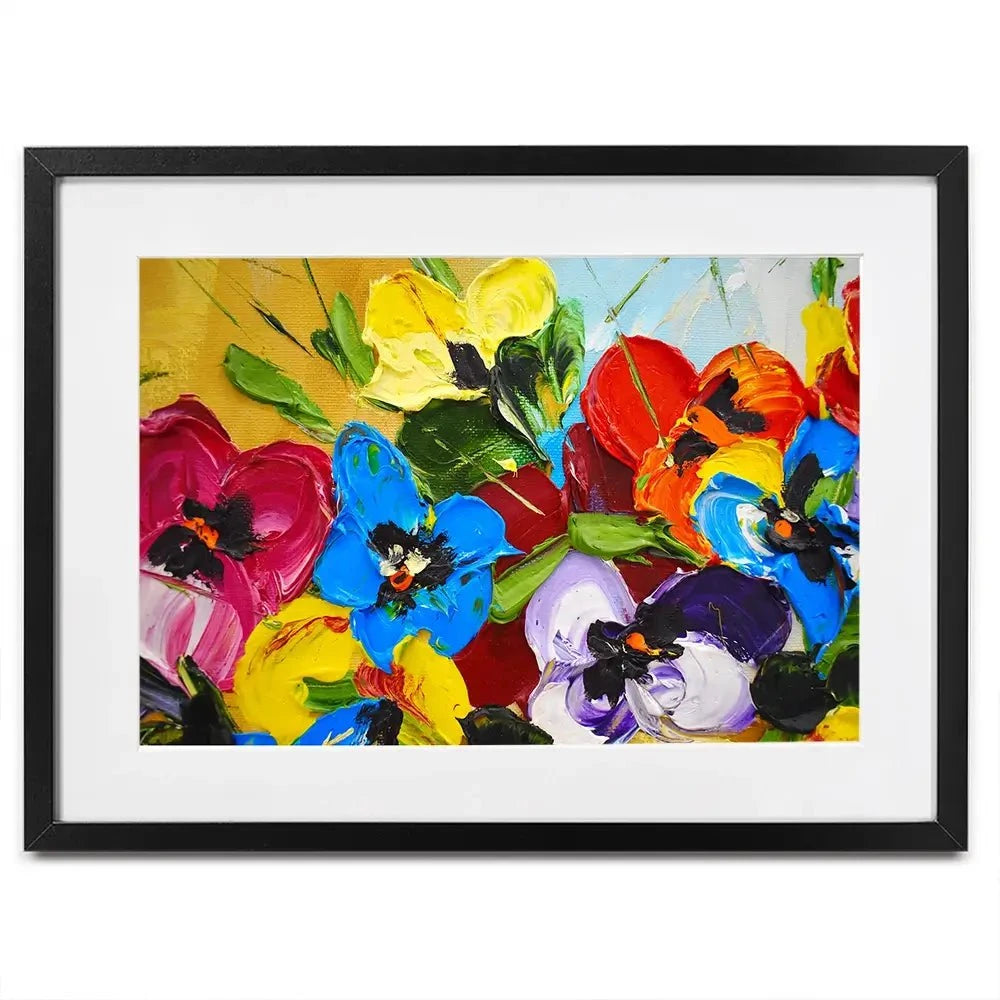 Acrylic Painted Flowers Framed Art Print Acrylic Painted Flowers Framed Art Print wall art product Victoria Denisova / Shutterstock