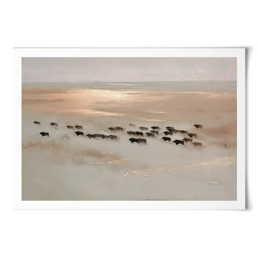 Aerial Buffalo Dust Art Print Aerial Buffalo Dust Art Print wall art product Chromatic Storm Studio