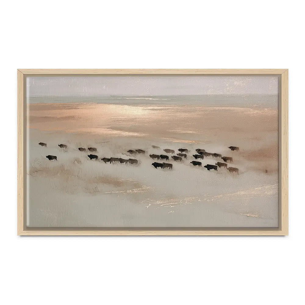 Aerial Buffalo Dust Canvas Print Aerial Buffalo Dust Canvas Print wall art product Chromatic Storm Studio