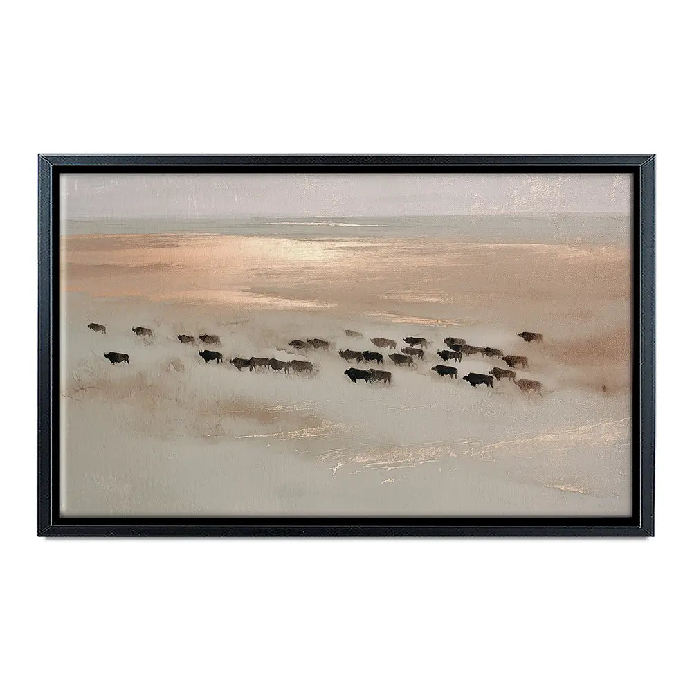 Aerial Buffalo Dust Canvas Print Aerial Buffalo Dust Canvas Print wall art product Chromatic Storm Studio