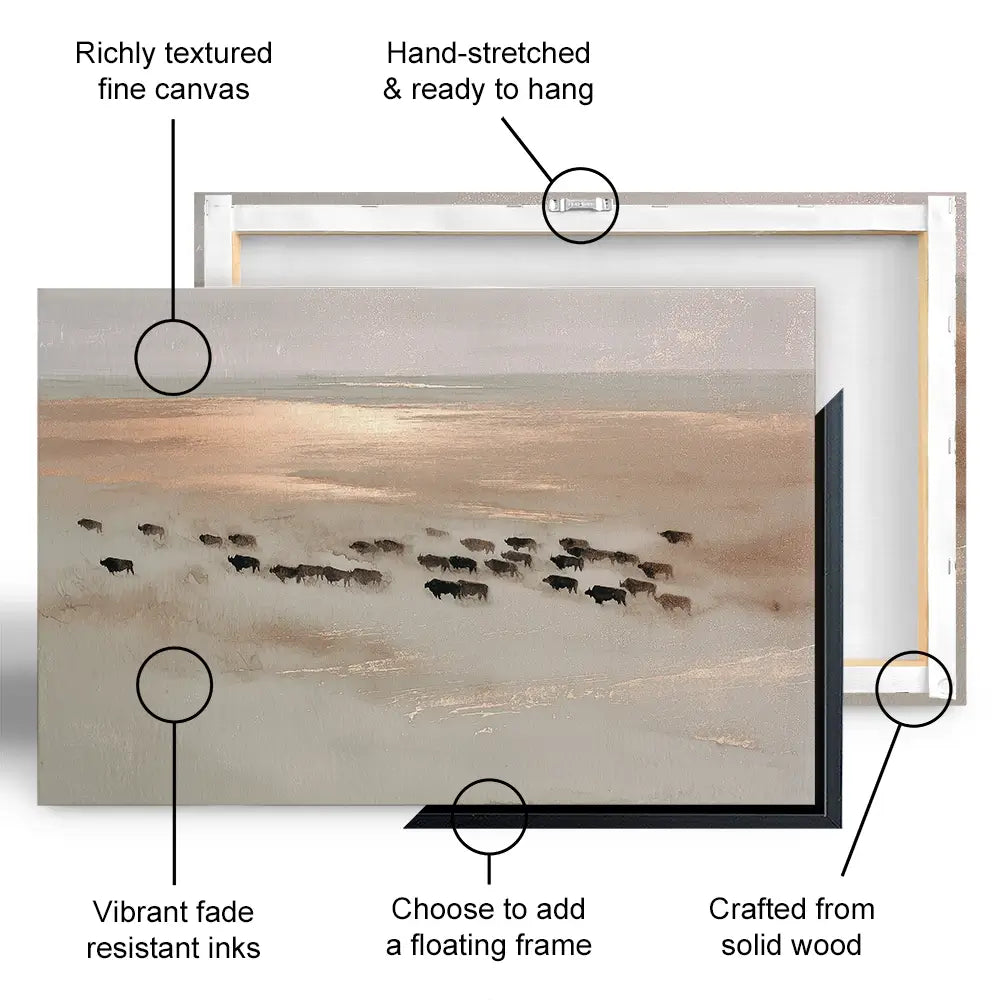 Aerial Buffalo Dust Canvas Print Aerial Buffalo Dust Canvas Print wall art product Chromatic Storm Studio