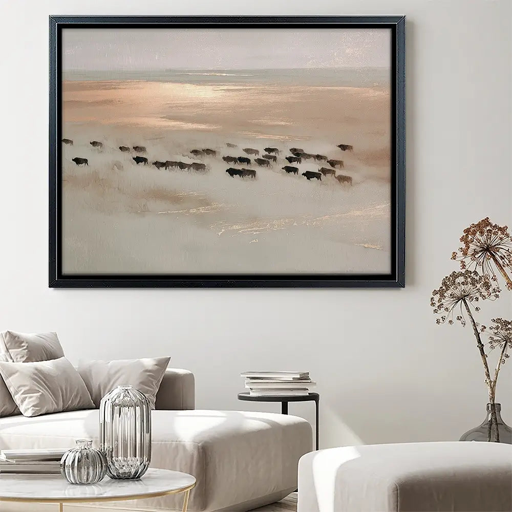 Aerial Buffalo Dust Canvas Print Aerial Buffalo Dust Canvas Print wall art product Chromatic Storm Studio