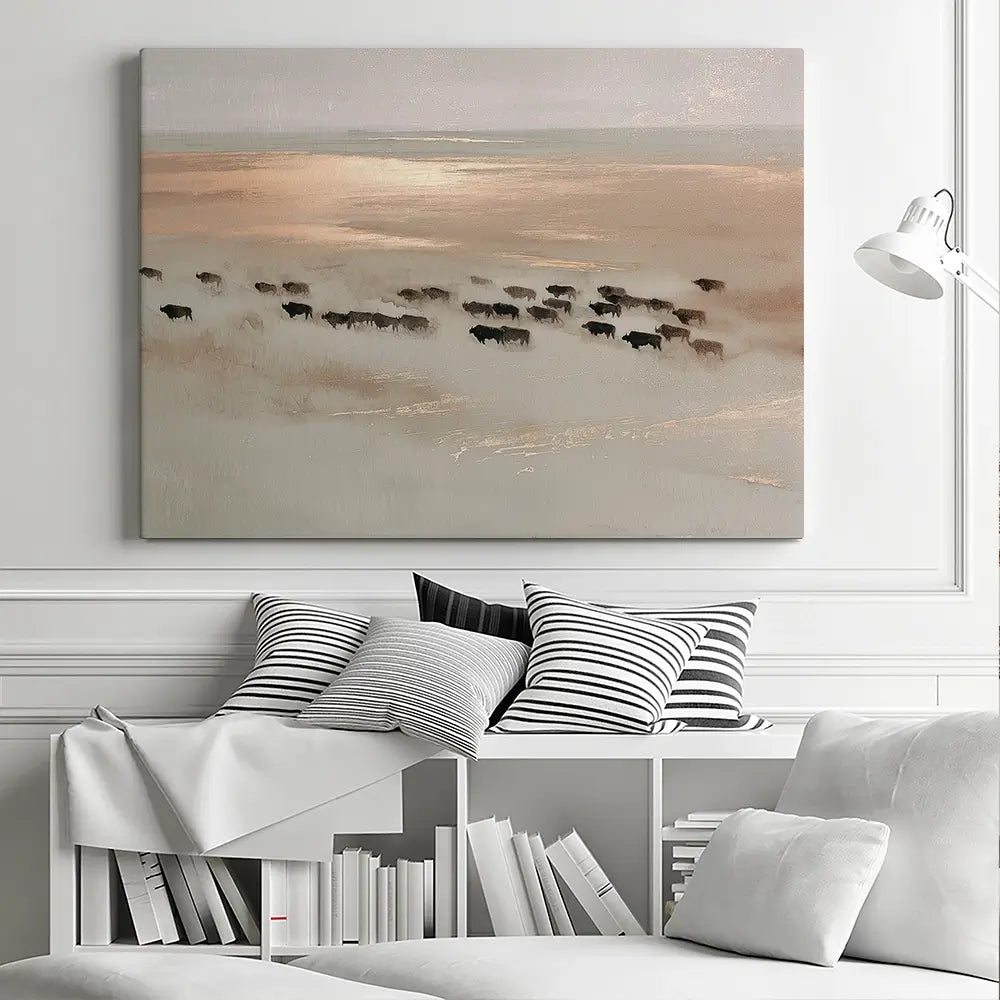 Aerial Buffalo Dust Canvas Print Aerial Buffalo Dust Canvas Print wall art product Chromatic Storm Studio