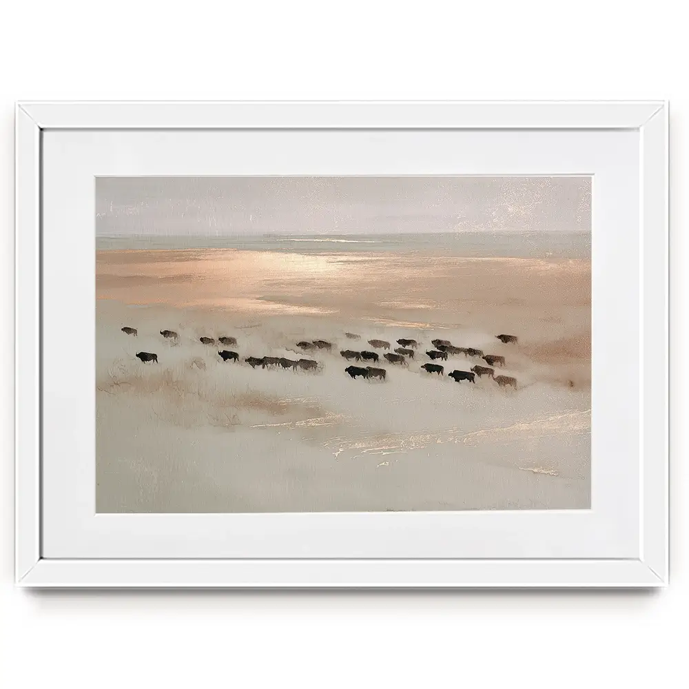 Aerial Buffalo Dust Framed Art Print Aerial Buffalo Dust Framed Art Print wall art product Chromatic Storm Studio