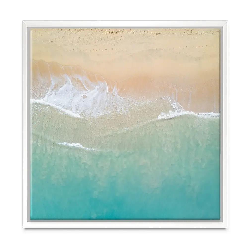 Aerial Wave Square Canvas Print Aerial Wave Square Canvas Print wall art product Zephyr_p / Shutterstock