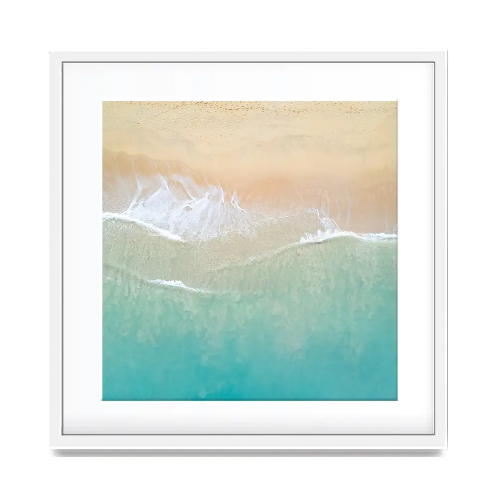 Aerial Wave Square Framed Art Print Aerial Wave Square Framed Art Print wall art product Art Print Shop