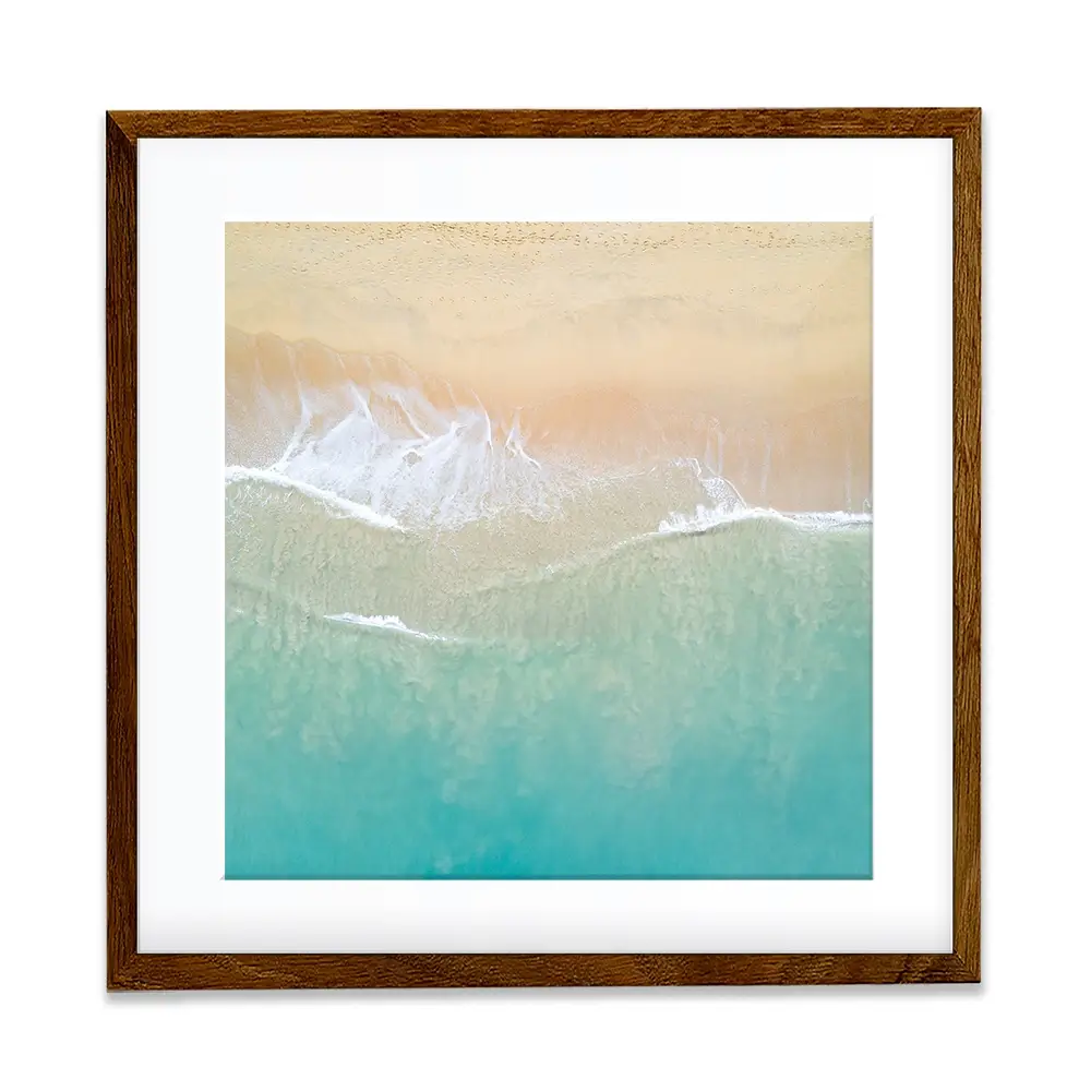 Aerial Wave Square Framed Art Print Aerial Wave Square Framed Art Print wall art product Art Print Shop