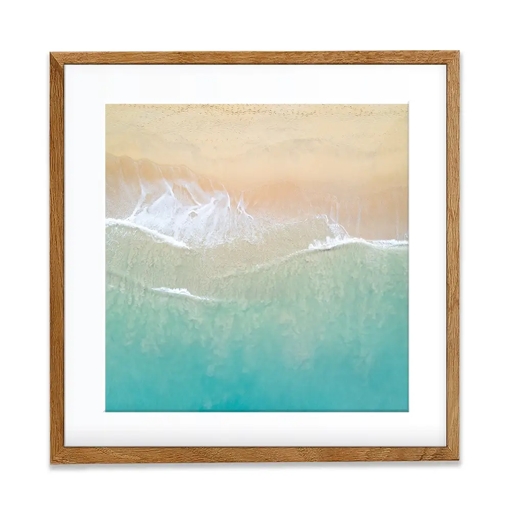 Aerial Wave Square Framed Art Print Aerial Wave Square Framed Art Print wall art product Zephyr_p / Shutterstock
