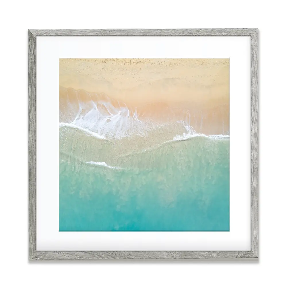 Aerial Wave Square Framed Art Print Aerial Wave Square Framed Art Print wall art product Zephyr_p / Shutterstock