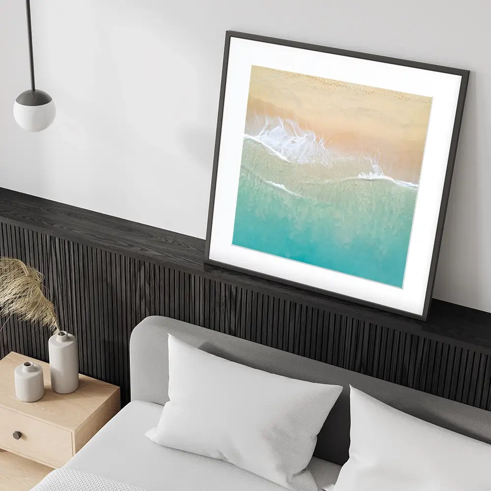 Aerial Wave Square Framed Art Print Aerial Wave Square Framed Art Print wall art product Zephyr_p / Shutterstock