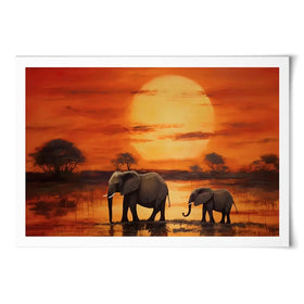 African Sunset Art Print African Sunset Art Print wall art product Franklyn Gregory - Independent