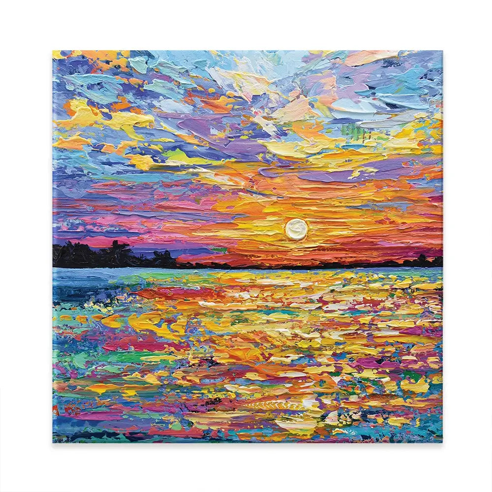 All Encompassing Sunset Square Canvas Print All Encompassing Sunset Square Canvas Print | Sunset Canvas | Sunsets wall art product Olga Tkachyk