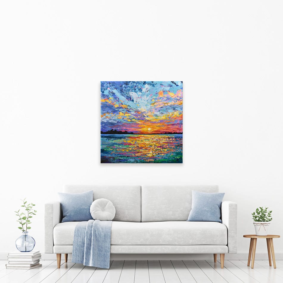 All Encompassing Sunset Square Canvas Print wall art product Olga Tkachyk